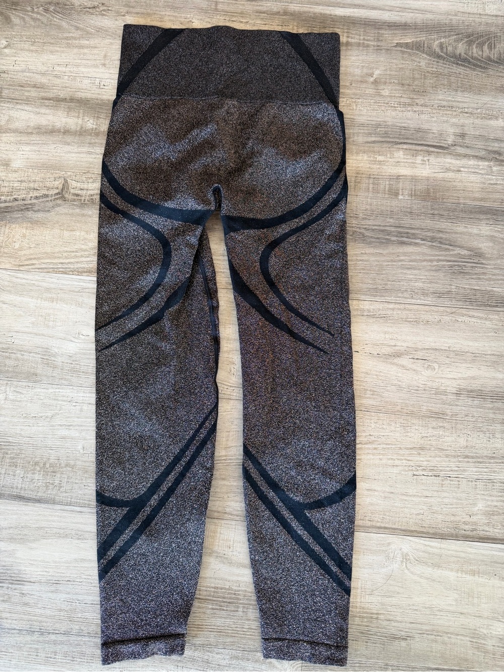 Victorias Secret Womens Metallic Seamless Contour Leggings Grey Black Medium - Picture 5 of 10